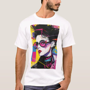 Camiseta Camisa-T do Estilo de Arte Pop da Cultura Retroati