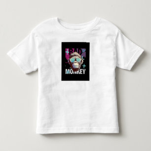 Camiseta Camisa-T do garoto - Camisa-Design do macaco