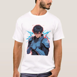 Camiseta Camisa-T do Guerreiro de Animes Cibernéticos