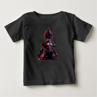 Camiseta Camisa-T do Guerreiro Inferno Anime - Fogo Negro