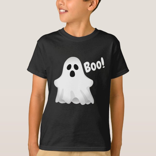 Camiseta Camisa-T do Halloween Boo Ghost Boy (Frente)