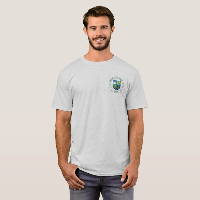 Camiseta Camisa-T do logotipo masculino do HGC (Frente Completa)