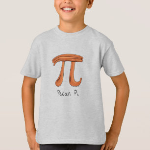 Camiseta Camisa-T do Menino Pecan Pi Cute Math Pi Day