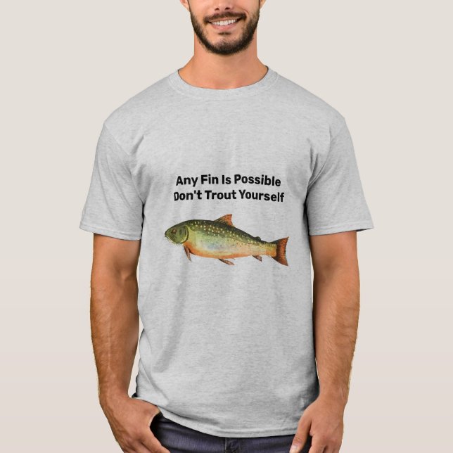Camiseta Camisa-T do Pescador Humoroso (Frente)