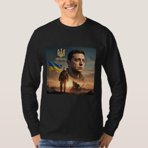 Camiseta Camisa-T do Presidente Ucraniano Zelenskyy