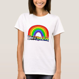 Camiseta Camisa-T do Rainbow Human LGBTQ+
