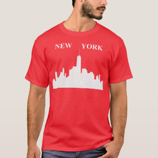 Camiseta Camisa-T do Skyline de Nova Iorque - Mens