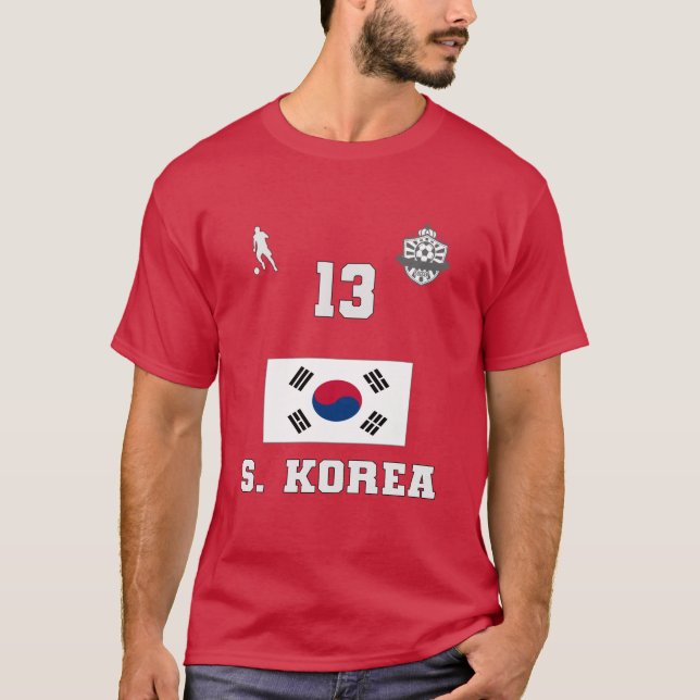 Camiseta Camisa-T do time de futebol da Coreia do Sul (Frente)