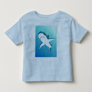 Camiseta Camisa-T do Tubarão-Cartoon