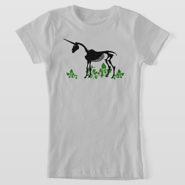 Camiseta Camisa-T do Unicorn Skeleton (Postura )