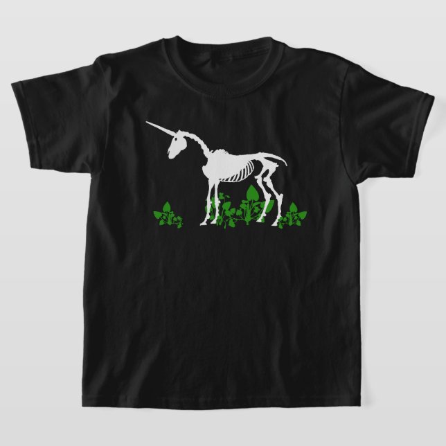 Camiseta Camisa-T do Unicorn Skeleton (Postura )