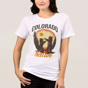 Camiseta Camisa-T do Urso Nativo do Colorado - Teto do Cami