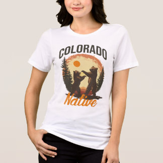 Camiseta Camisa-T do Urso Nativo do Colorado - Teto do Cami