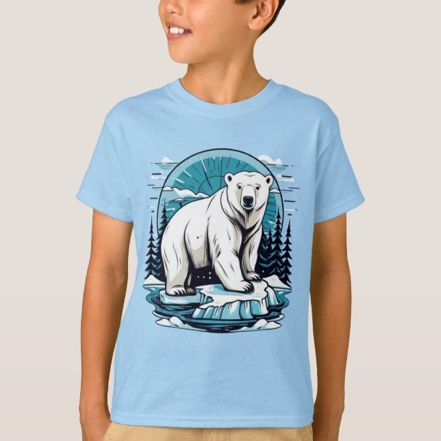 Camiseta Camisa-T do urso polar (Frente)