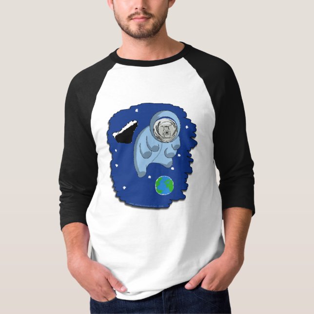 Camiseta Camisa-T dos Homens Astro-Tardigrado (Frente)
