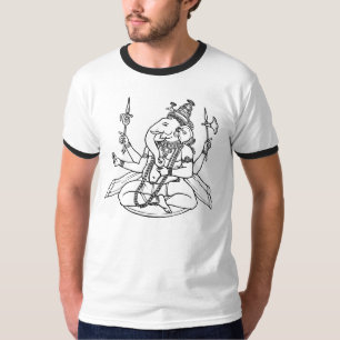 Camiseta Camisa-T dos Homens da Imagem Preta e Branca de Ga