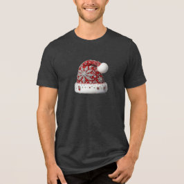 Camiseta Camisa-T dos Homens do Red Santa Hat