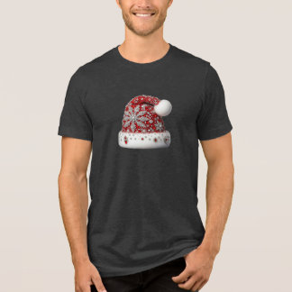 Camiseta Camisa-T dos Homens do Red Santa Hat