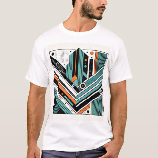 Camiseta Camisa-T dos Homens Geométricos Modernos - Abstrat