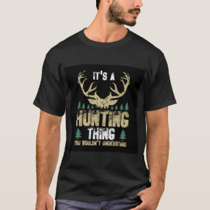 Camiseta Camisa-T dos Mens de Caça