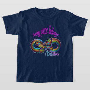 Camiseta Camisa-T dos rapazes - Design-borboleta Quebra-cab