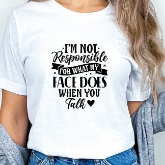 Camiseta Camisa-T Engraçada, Sarcástica e Ofensiva