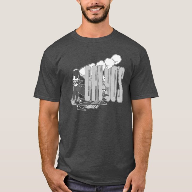 Camiseta Camisa-T Escura dos anos 90 (Frente)