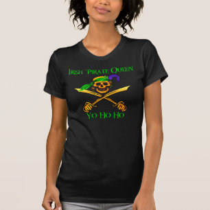 Camiseta Camisa-T Escura Pirata Irlandesa