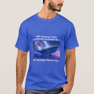 Camiseta Camisa-T (escuro) de baleia