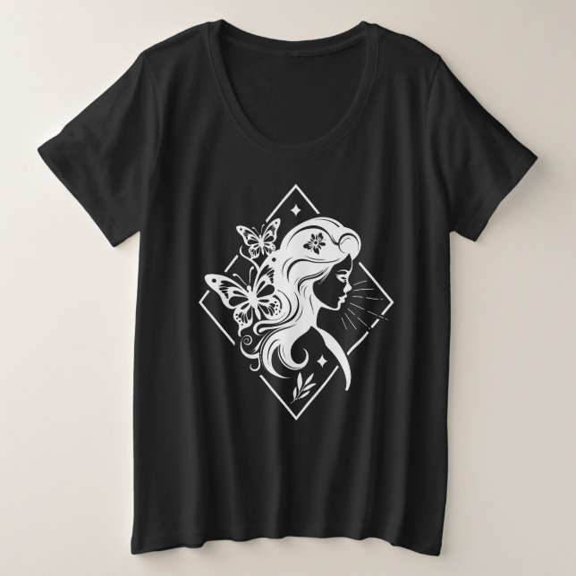 Camiseta Camisa-T Espiritual Mágica Da Borboleta (Frente do Design)