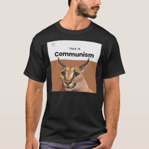 Camiseta Camisa-T Essencial de Floppa do Comunismo