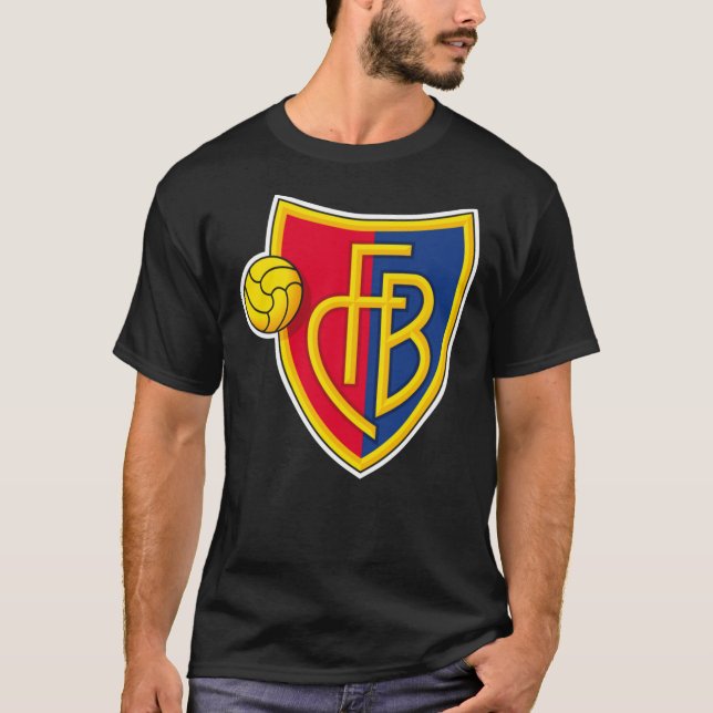 Camiseta Camisa-T essencial do logotipo FC Basel (Frente)