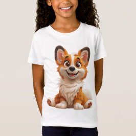 Camiseta Camisa-T Feliz das Raparigas Sunnytail