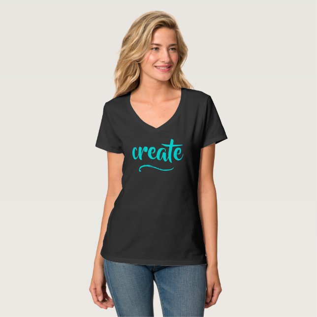 Camiseta Camisa-T feminina "Cria" (Frente Completa)