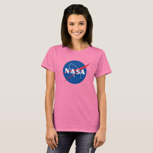 Camiseta Camisa-T feminina da NASA (rosa celestial)