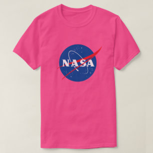 Camiseta Camisa-T feminina da NASA (Rosa Soldado)
