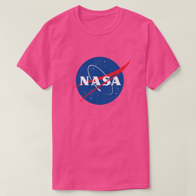 Camiseta Camisa-T feminina da NASA (Rosa Soldado) (Frente do Design)