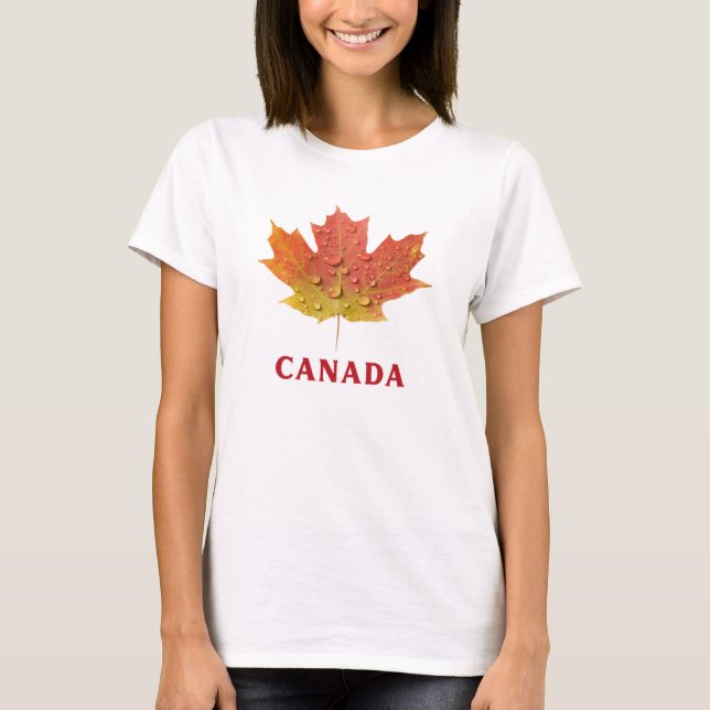 Camiseta Camisa-T feminina do Canadá (Frente)
