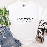 Camisa-T feminina do estado do Oregon