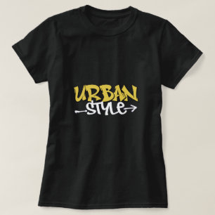 Camiseta Camisa-T feminina do estilo urbano