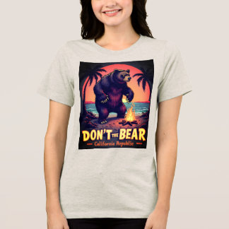 Camiseta Camisa-T feminina do Urso Vintage da Califórnia