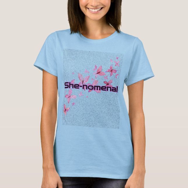 Camiseta Camisa-T feminina "Ela-nôenal" | Tee Inspiracional (Frente)
