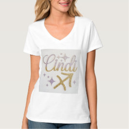 Camiseta Camisa-T feminina Luxe Cindi Sagittarius
