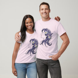 Camiseta Camisa-T feminina para boho e estilo estético