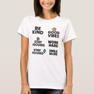 Camiseta Camisa-T feminina - Víblias positivas e Qu motivac