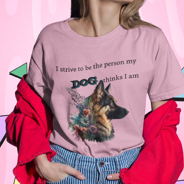 Camiseta Camisa-T german shepherd Cão-Lover (Criador carregado)