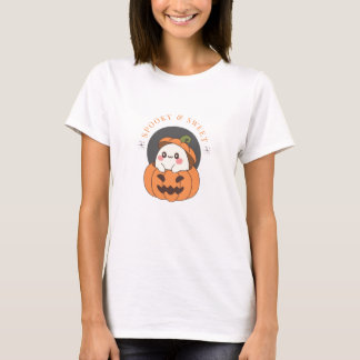 Camiseta Camisa-T Ghost Pumpkin do Dia das Bruxas