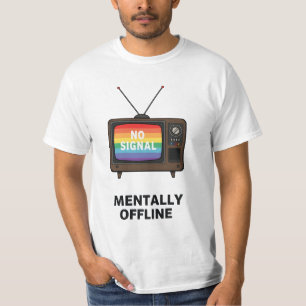 Camiseta Camisa-T Gráfica de Brilho da TV Retroativa "Menta