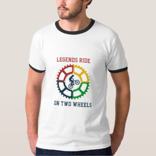 Camiseta Camisa-T Gráfica De Ciclismo De Vintage Rústica