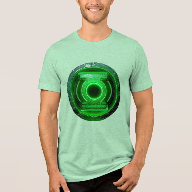 Camiseta Camisa-T Gráfica do Emblema de Energia Verde Mascu (Frente)